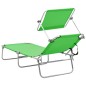 vidaXL Klappliege mit Sonnendach Grün Aluminium vidaXL Klappliege mit Sonnendach Grün Aluminium