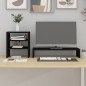 vidaXL Monitorständer Schwarz 81x20x30 cm Massivholz Kiefer vidaXL Monitorständer Schwarz 81x20x30 cm Massivholz Kiefer