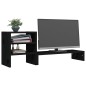 vidaXL Monitorständer Schwarz 81x20x30 cm Massivholz Kiefer vidaXL Monitorständer Schwarz 81x20x30 cm Massivholz Kiefer