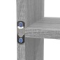 vidaXL Wandregal mit 8 Fächern Grau Sonoma vidaXL Wandregal mit 8 Fächern Grau Sonoma