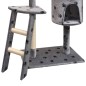 vidaXL Katzen-Kratzbaum 150 cm Pfoten-Aufdruck Grau vidaXL Katzen-Kratzbaum 150 cm Pfoten-Aufdruck Grau