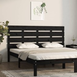 vidaXL Kopfteil Schwarz 135x3x80 cm Massivholz Kiefer