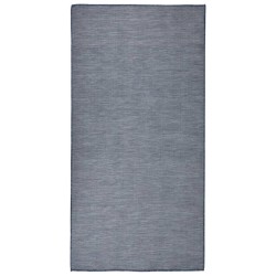 vidaXL Outdoor-Teppich Flachgewebe 100x200 cm Blau