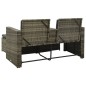 vidaXL 3-tlg. Garten-Lounge-Set mit Auflagen Poly Rattan Grau vidaXL 3-tlg. Garten-Lounge-Set mit Auflagen Poly Rattan Grau