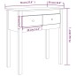 vidaXL Konsolentisch Grau 70x35x75 cm Massivholz Kiefer vidaXL Konsolentisch Grau 70x35x75 cm Massivholz Kiefer