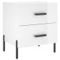 vidaXL Nachttisch Hochglanz-Weiß 40x35x47,5 cm Holzwerkstoff vidaXL Nachttisch Hochglanz-Weiß 40x35x47,5 cm Holzwerkstoff