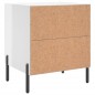 vidaXL Nachttisch Hochglanz-Weiß 40x35x47,5 cm Holzwerkstoff vidaXL Nachttisch Hochglanz-Weiß 40x35x47,5 cm Holzwerkstoff