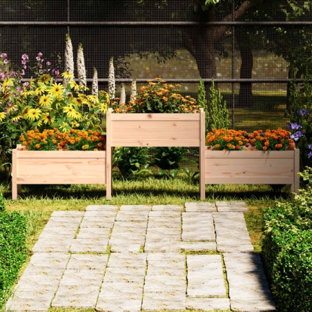 vidaXL Pflanzkübel 245,5x44x75 cm Massivholz Kiefer