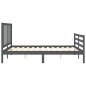 vidaXL Massivholzbett mit Kopfteil Grau 160x200 cm vidaXL Massivholzbett mit Kopfteil Grau 160x200 cm
