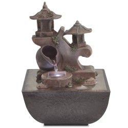 vidaXL Zimmerbrunnen mit LED Polyresin