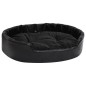 vidaXL Hundebett Schwarz 90x79x20 cm Plüsch und Kunstleder vidaXL Hundebett Schwarz 90x79x20 cm Plüsch und Kunstleder
