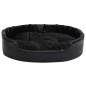 vidaXL Hundebett Schwarz 90x79x20 cm Plüsch und Kunstleder vidaXL Hundebett Schwarz 90x79x20 cm Plüsch und Kunstleder
