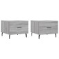 vidaXL Couchtische 2 Stk. Grau Sonoma 50x50x40 cm Holzwerkstoff vidaXL Couchtische 2 Stk. Grau Sonoma 50x50x40 cm Holzwerkstoff