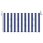 vidaXL Gartenbank-Auflage Blau&Weiß Gestreift 120x50x3 Oxford-Gewebe