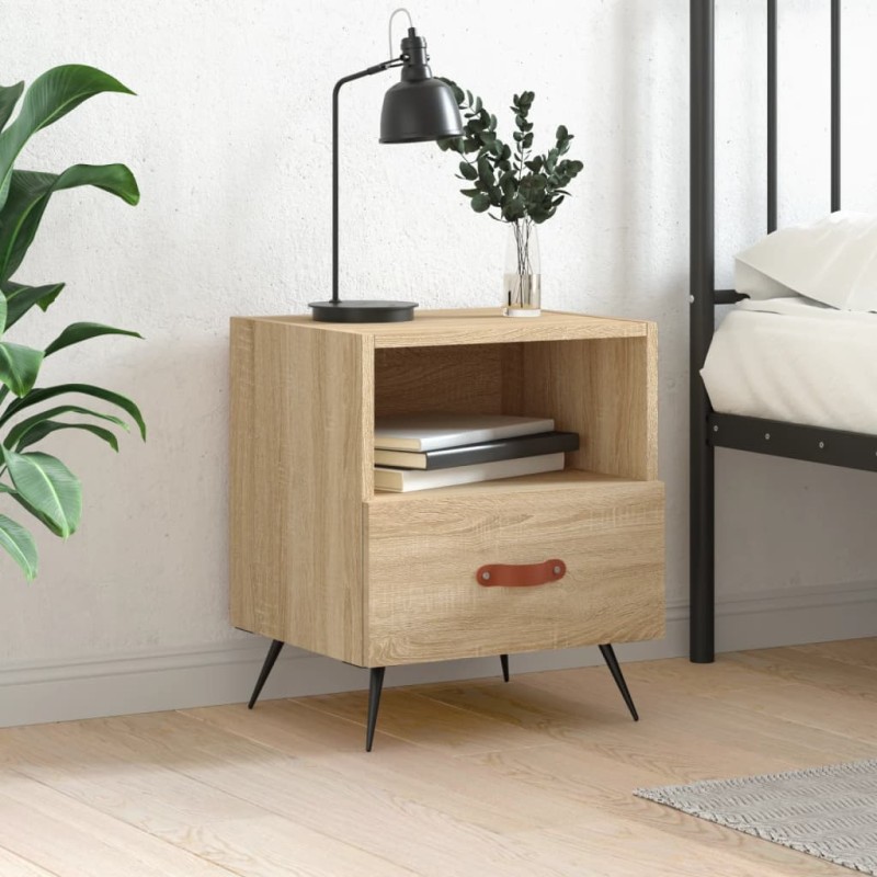 vidaXL Nachttisch Sonoma-Eiche 40x35x47,5 cm Holzwerkstoff vidaXL Nachttisch Sonoma-Eiche 40x35x47,5 cm Holzwerkstoff
