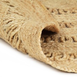 vidaXL Teppich Handgefertigt Geflochten Jute 150 cm