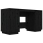 vidaXL Schreibtisch Schwarz 140x50x75 cm Massivholz Kiefer vidaXL Schreibtisch Schwarz 140x50x75 cm Massivholz Kiefer
