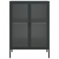 vidaXL Sideboard Schwarz 75x35x105 cm Glas und Stahl vidaXL Sideboard Schwarz 75x35x105 cm Glas und Stahl