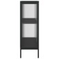 vidaXL Sideboard Schwarz 75x35x105 cm Glas und Stahl vidaXL Sideboard Schwarz 75x35x105 cm Glas und Stahl