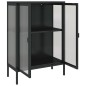 vidaXL Sideboard Schwarz 75x35x105 cm Glas und Stahl vidaXL Sideboard Schwarz 75x35x105 cm Glas und Stahl