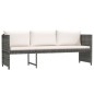 6-tlg. Garten-Lounge-Set mit Kissen Poly Rattan Grau 6-tlg. Garten-Lounge-Set mit Kissen Poly Rattan Grau