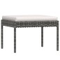 6-tlg. Garten-Lounge-Set mit Kissen Poly Rattan Grau 6-tlg. Garten-Lounge-Set mit Kissen Poly Rattan Grau