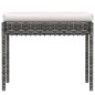 6-tlg. Garten-Lounge-Set mit Kissen Poly Rattan Grau 6-tlg. Garten-Lounge-Set mit Kissen Poly Rattan Grau