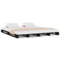 vidaXL Palettenbett Schwarz 200x200 cm Massivholz Kiefer vidaXL Palettenbett Schwarz 200x200 cm Massivholz Kiefer