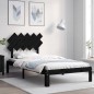 vidaXL Massivholzbett mit Kopfteil Schwarz 100x200 cm vidaXL Massivholzbett mit Kopfteil Schwarz 100x200 cm