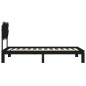 vidaXL Massivholzbett mit Kopfteil Schwarz 100x200 cm vidaXL Massivholzbett mit Kopfteil Schwarz 100x200 cm