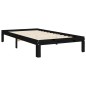 vidaXL Massivholzbett mit Kopfteil Schwarz 100x200 cm vidaXL Massivholzbett mit Kopfteil Schwarz 100x200 cm