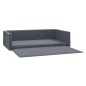 vidaXL Kofferraum-Hundebett Grau 110x70 cm Leinenoptik vidaXL Kofferraum-Hundebett Grau 110x70 cm Leinenoptik