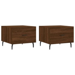 vidaXL Couchtische 2 Stk. Braun Eichen-Optik 50x50x40 cm Holzwerkstoff