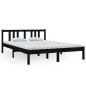 vidaXL Massivholzbett Schwarz 140x200 cm vidaXL Massivholzbett Schwarz 140x200 cm