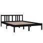 vidaXL Massivholzbett Schwarz 140x200 cm vidaXL Massivholzbett Schwarz 140x200 cm