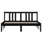 vidaXL Massivholzbett Schwarz 140x200 cm vidaXL Massivholzbett Schwarz 140x200 cm