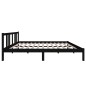 vidaXL Massivholzbett Schwarz 140x200 cm vidaXL Massivholzbett Schwarz 140x200 cm
