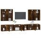 vidaXL 8-tlg. TV-Schrank-Set Räuchereiche Holzwerkstoff vidaXL 8-tlg. TV-Schrank-Set Räuchereiche Holzwerkstoff