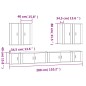 vidaXL 8-tlg. TV-Schrank-Set Räuchereiche Holzwerkstoff vidaXL 8-tlg. TV-Schrank-Set Räuchereiche Holzwerkstoff