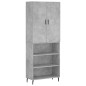 Highboard Betongrau 69,5x34x180 cm Holzwerkstoff Highboard Betongrau 69,5x34x180 cm Holzwerkstoff
