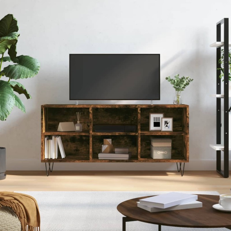 vidaXL TV-Schrank Räuchereiche 103,5x30x50 cm Holzwerkstoff vidaXL TV-Schrank Räuchereiche 103,5x30x50 cm Holzwerkstoff