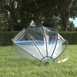 vidaXL Pool-Kuppel Rund 376x188 cm PVC