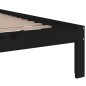 vidaXL Massivholzbett Schwarz 140x190 cm