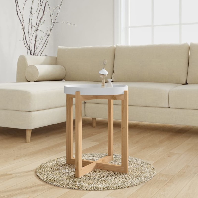 vidaXL Couchtisch Weiß 41x41x48,5 cm Holzwerkstoff & Massivholz Kiefer vidaXL Couchtisch Weiß 41x41x48,5 cm Holzwerkstoff & Massivholz Kiefer