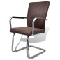 vidaXL Freischwinger 2 Stk. Braun Leathaire vidaXL Freischwinger 2 Stk. Braun Leathaire
