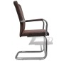 vidaXL Freischwinger 2 Stk. Braun Leathaire vidaXL Freischwinger 2 Stk. Braun Leathaire