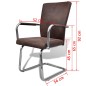 vidaXL Freischwinger 2 Stk. Braun Leathaire vidaXL Freischwinger 2 Stk. Braun Leathaire