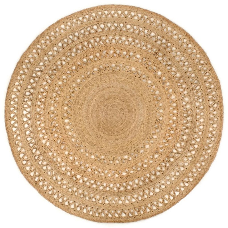 vidaXL Teppich Jute Handgeflochten 180 cm Rund vidaXL Teppich Jute Handgeflochten 180 cm Rund