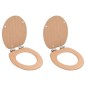 vidaXL Toilettensitze 2 Stk. mit Soft-Close-Deckel MDF Bambus-Design vidaXL Toilettensitze 2 Stk. mit Soft-Close-Deckel MDF Bambus-Design