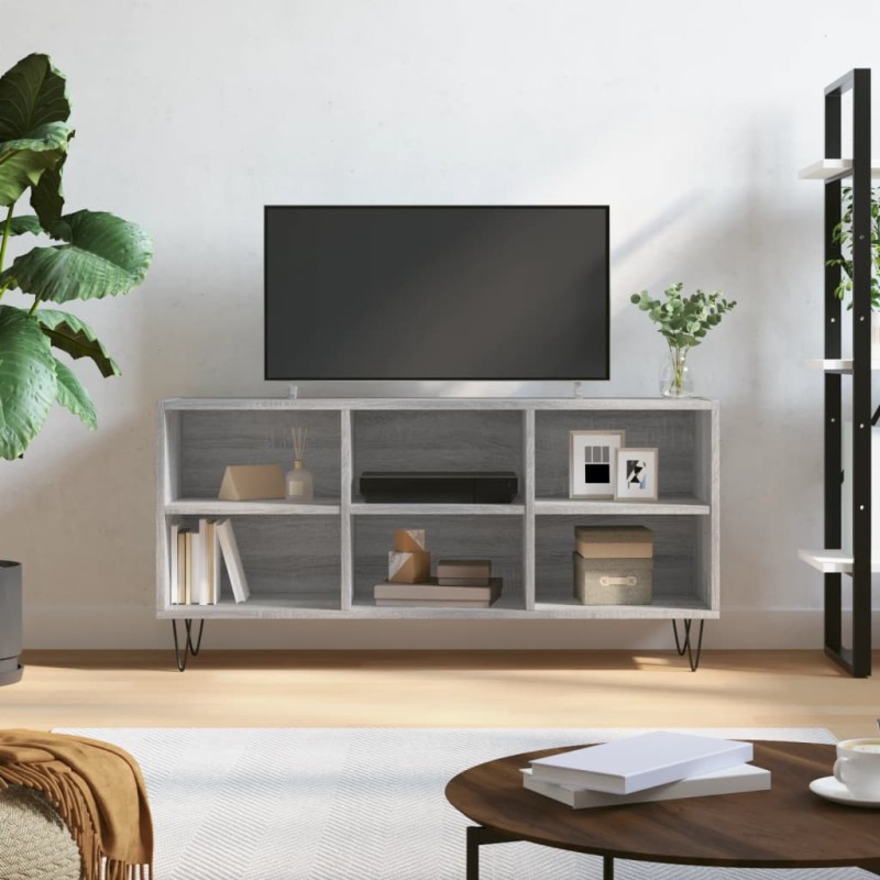 vidaXL TV-Schrank Grau Sonoma 103,5x30x50 cm Holzwerkstoff vidaXL TV-Schrank Grau Sonoma 103,5x30x50 cm Holzwerkstoff